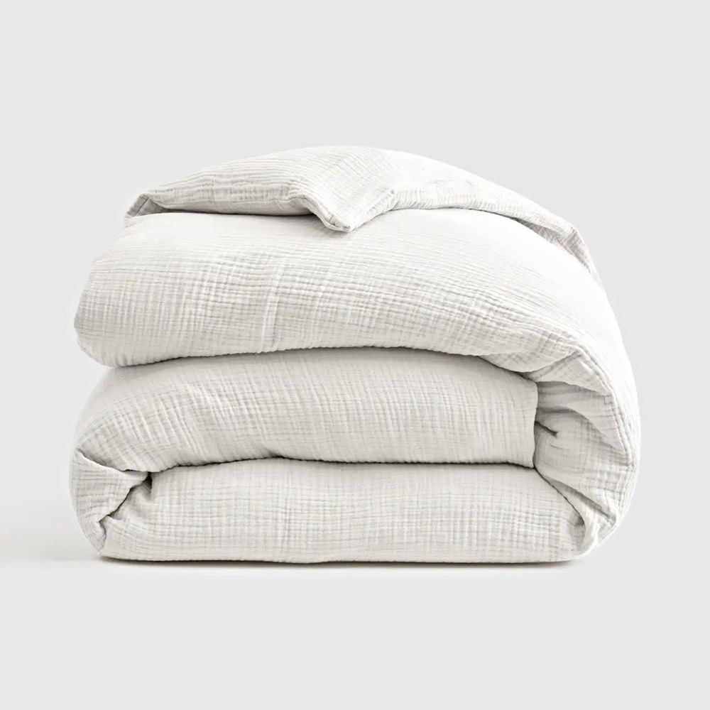Quince NWT 100% Organic Cotton Gauze Duvet Cover King/Cal King White 92" x 108"